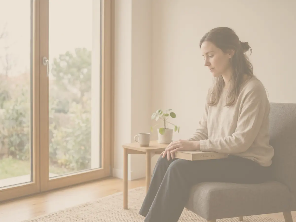 Psicoterapia analítica junguiana – consultório com elementos simbólicos e atmosfera introspectiva